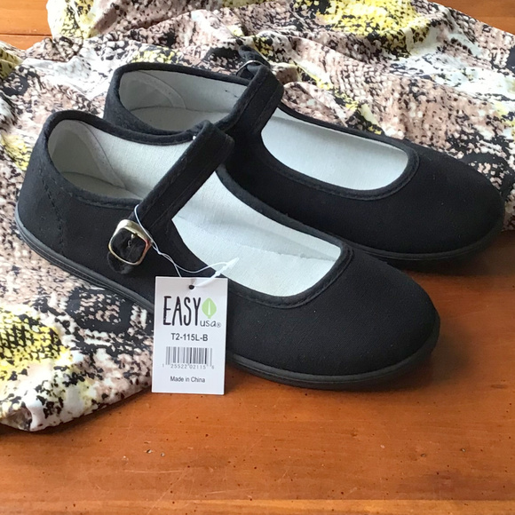 cotton mary jane flats